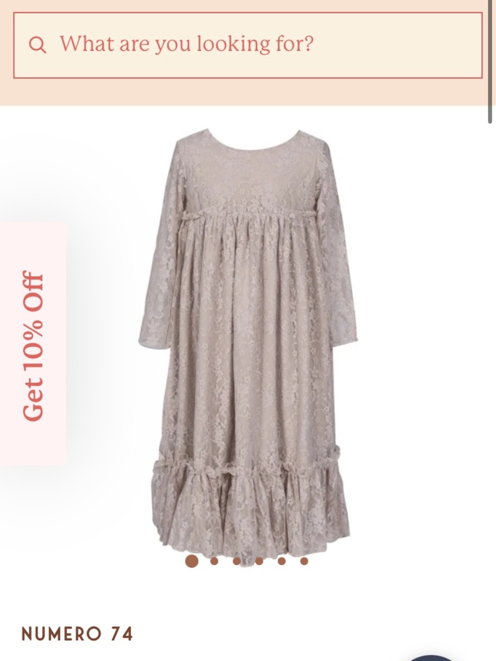 Girls' Blush Pink Lace Overlay Party Dress - Picture 8 of 9